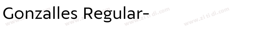 Gonzalles Regular字体转换 Gonzalles Regular字体转换
